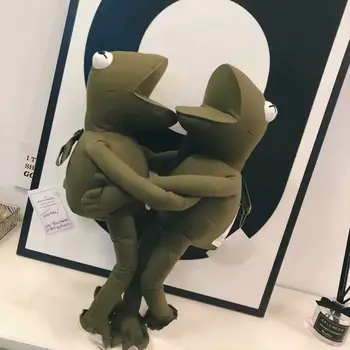45 cm ArmyGreen žaba Anime kawaill readymade žaba Moda Plišastih Igrač za Otroke Rojstni dan, Risanka Za Dekle Predstavlja