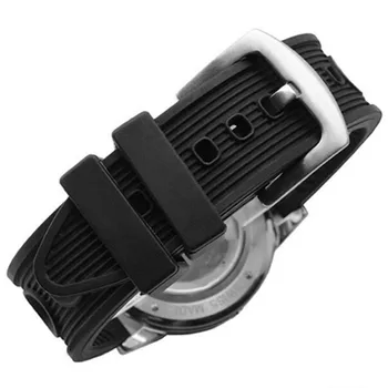 22 mm 24 mm Black Silikonske Gume Watch Pasu Trak Z Zgostitev Sponko Pasu Watch Pribor Orodja Za Breitling Watchband