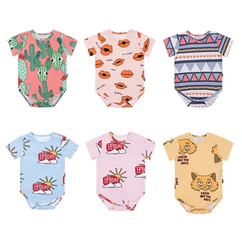 TinyPeople NOVO 2019 baby onesies poletje Kratek rokav bombažne tkanine jumpsuit bebe bodysuit dojenček boys girls srčkan novorojenčka oblačila