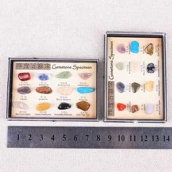 12pcs/set Gemstone, Vzorcu Naravnega Kristalno Rude Vzorcu Mineralne Rude angleški učna Gradiva, Zbirka