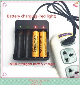 4pcs nove baterije 18650 3,7 V 9900 mah Li ion polnilna baterija 18650 batery +18650 baterijo, polnilnik inteligentni