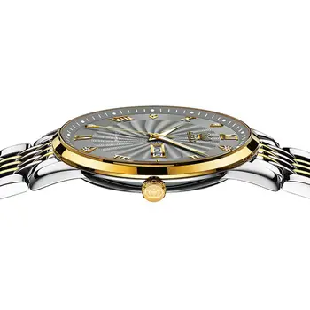 Moške avtomatsko mehansko ročno uro business casual stil dvojno koledar volfram jekla watchband luksuzne blagovne znamke moška ura