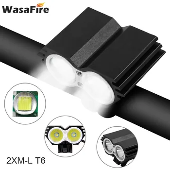 WasaFire 7000lm 2* XML T6 LED Izposoja Svetlobo Kolo Sprednje Luči Kolesarjenje Glavo Svetilka 4 Načini MTB Žarometov + 18650 Baterija +Polnilec