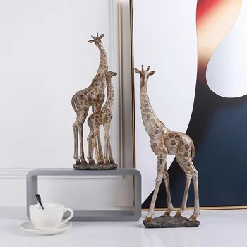 2021 Sodobno Minimalistično Žirafa Kip Dekoracijo Doma, Okna Okraski Obrti Zaslon