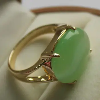 čudovit nakit! gospa je najplemenitejše fine nakit light green jade obroč (7,8,9#) fine nakit