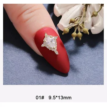 10pcs 3D zlitine Cirkon Nail art Dodatki, luksuzne luna cirkon vaja nohti nakit vrhunske nohtov lepoto odlikovanja