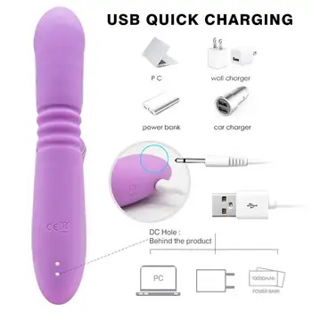 Thrusting Dildo Bedak Sesanju Vibrator Za Klitoris Bedak Stimulator Klitorisa In G Spot Sesalna Jezika Vibrator Lizati Zanič Vibracij