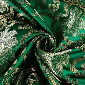 Visoko kakovostne uvožene Ameriški stil zelena brocade modne tkanine, ki se uporabljajo za Quilting šivanje obleka ženske obleke krilo za meter