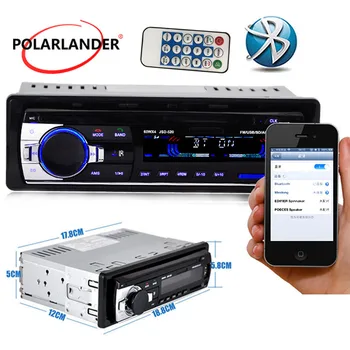Polarlander Autoradio Bluetooth Car Stereo Radio FM Vhod Aux Sprejemnik SD USB 12V In-dash 1 din Avto MP3 Predvajalnik