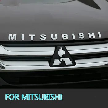 Za Mitsubishi Outlander Avto oprema avto nalepke iz Nerjavečega Jekla SLIM za Outlander Besedilo 3D Pismo Nalepke Trim